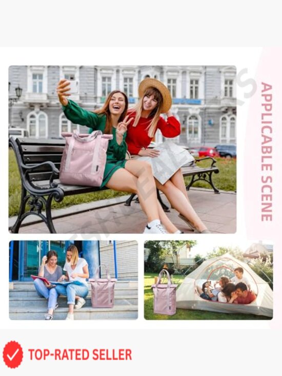Foldable Convertible Tote Backpack Lightweight Nylon Daypack Travel Work Leisure main image 4